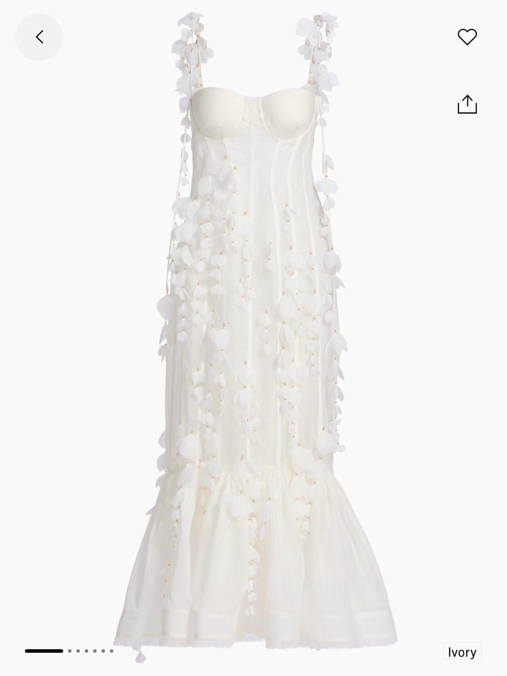 Zimmermann
Dawning Petal Linen-Silk Midi-Dress